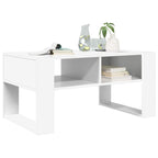 vidaXL Couchtisch mit Speicher Weiß 92 x 53 x 45 cm Holzwerkstoff