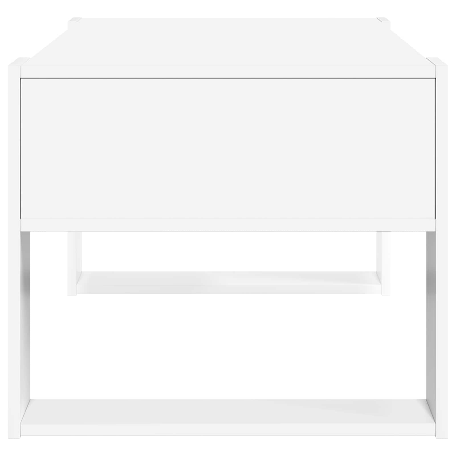 vidaXL Couchtisch mit Speicher Weiß 92 x 53 x 45 cm Holzwerkstoff