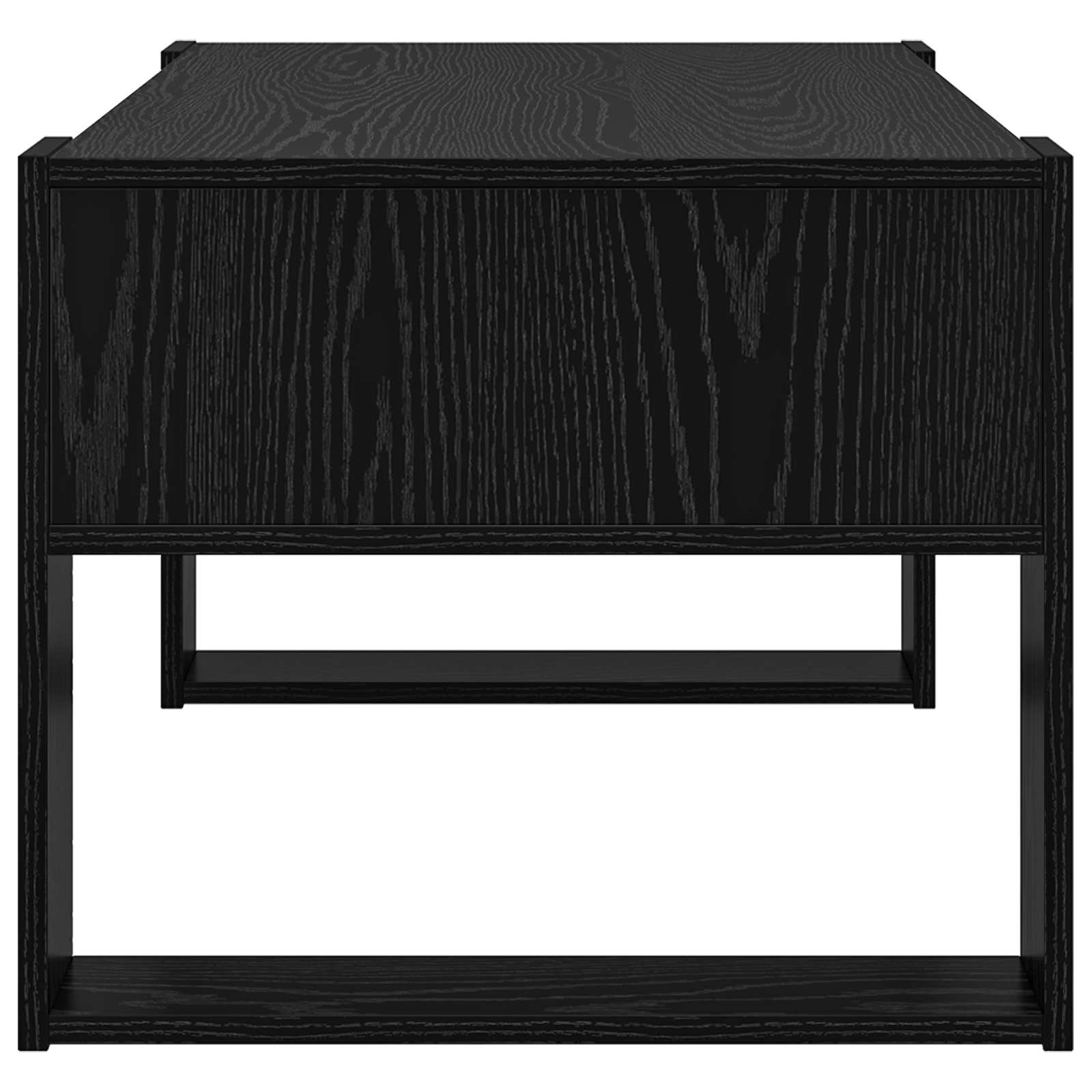 vidaXL Couchtisch Schwarz Eichen-Optik 92 x 53 x 45 cm Holzwerkstoff