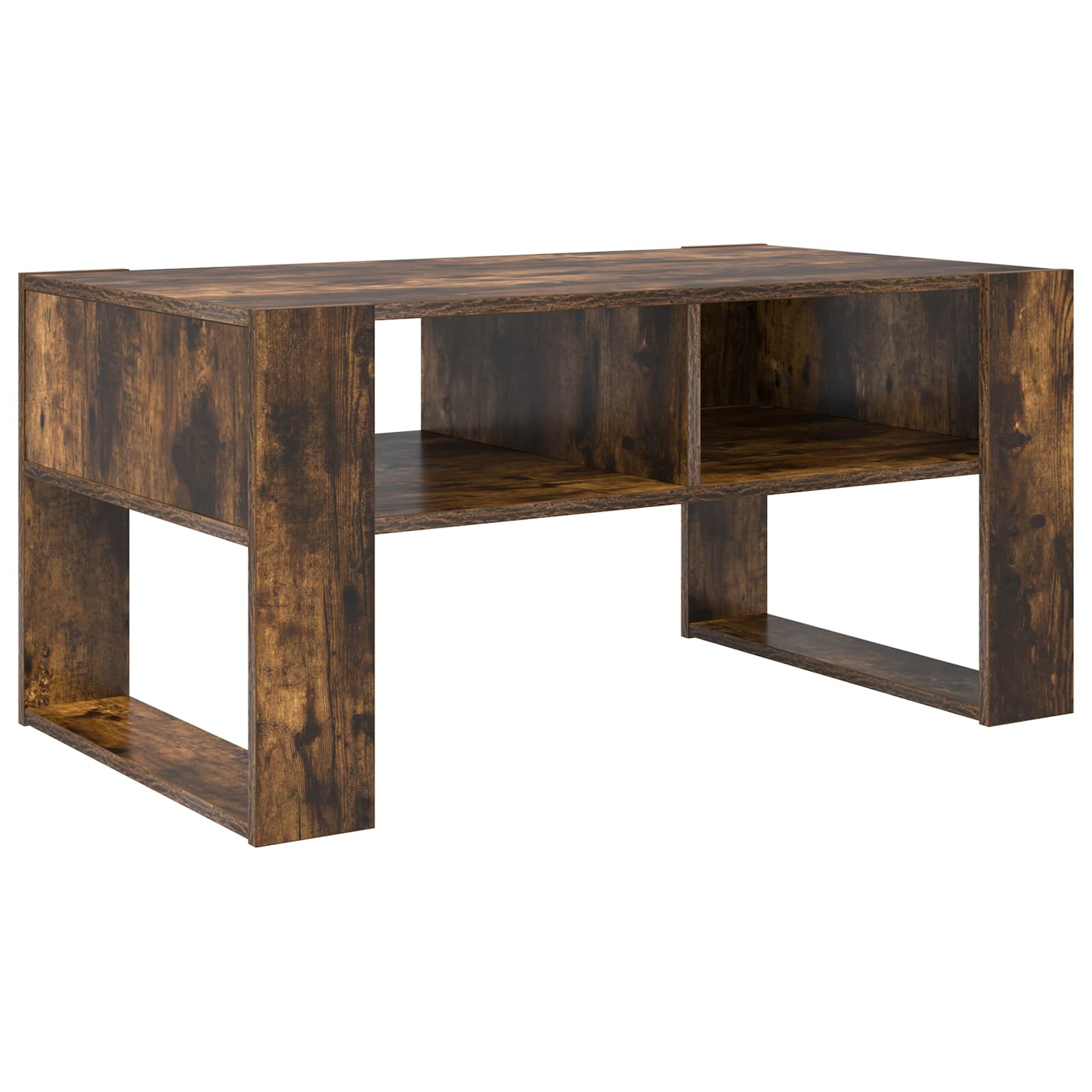 vidaXL Couchtisch Geräucherte Eiche 92 x 53 x 45 cm Holzwerkstoff