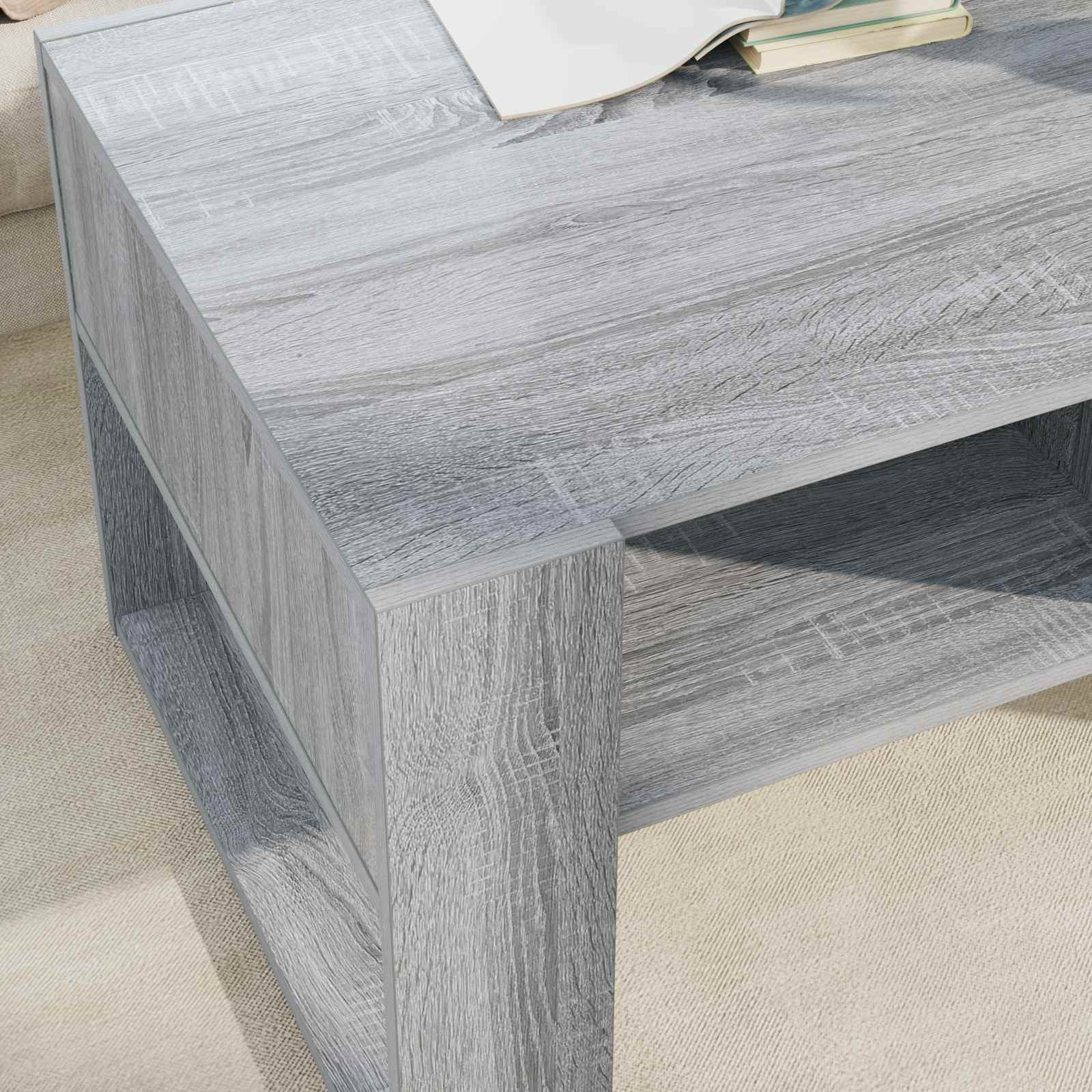 vidaXL Couchtisch Graues Sonoma 92 x 53 x 45 cm Holzwerkstoff