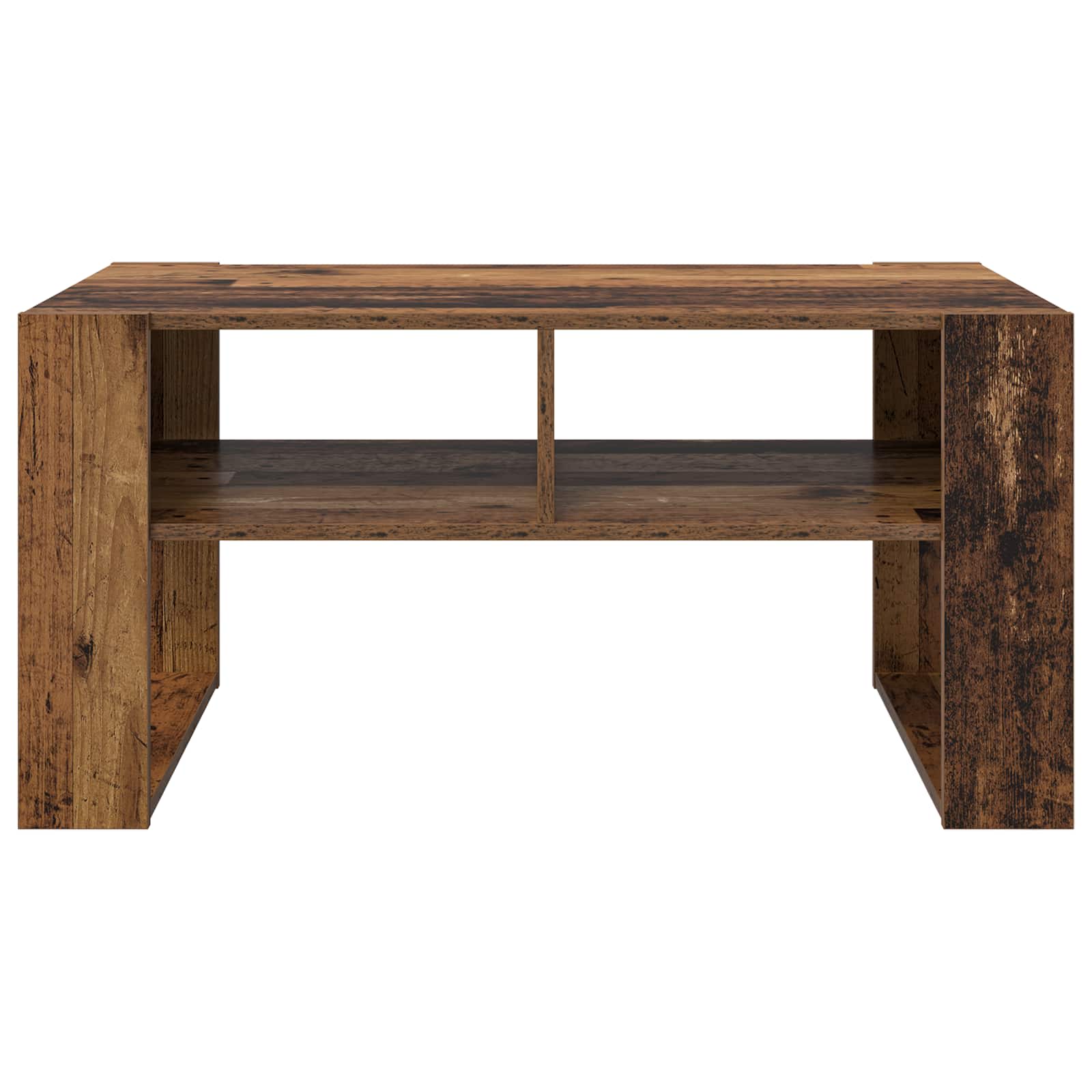 vidaXL Couchtisch mit Speicher Altholz 92 x 53 x 45 cm Holzwerkstoff