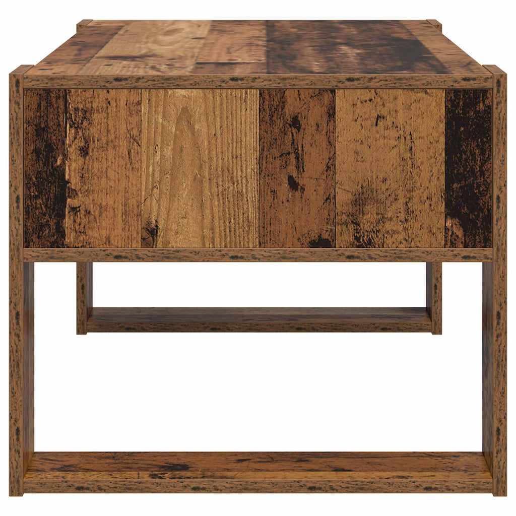 vidaXL Couchtisch mit Speicher Altholz 92 x 53 x 45 cm Holzwerkstoff