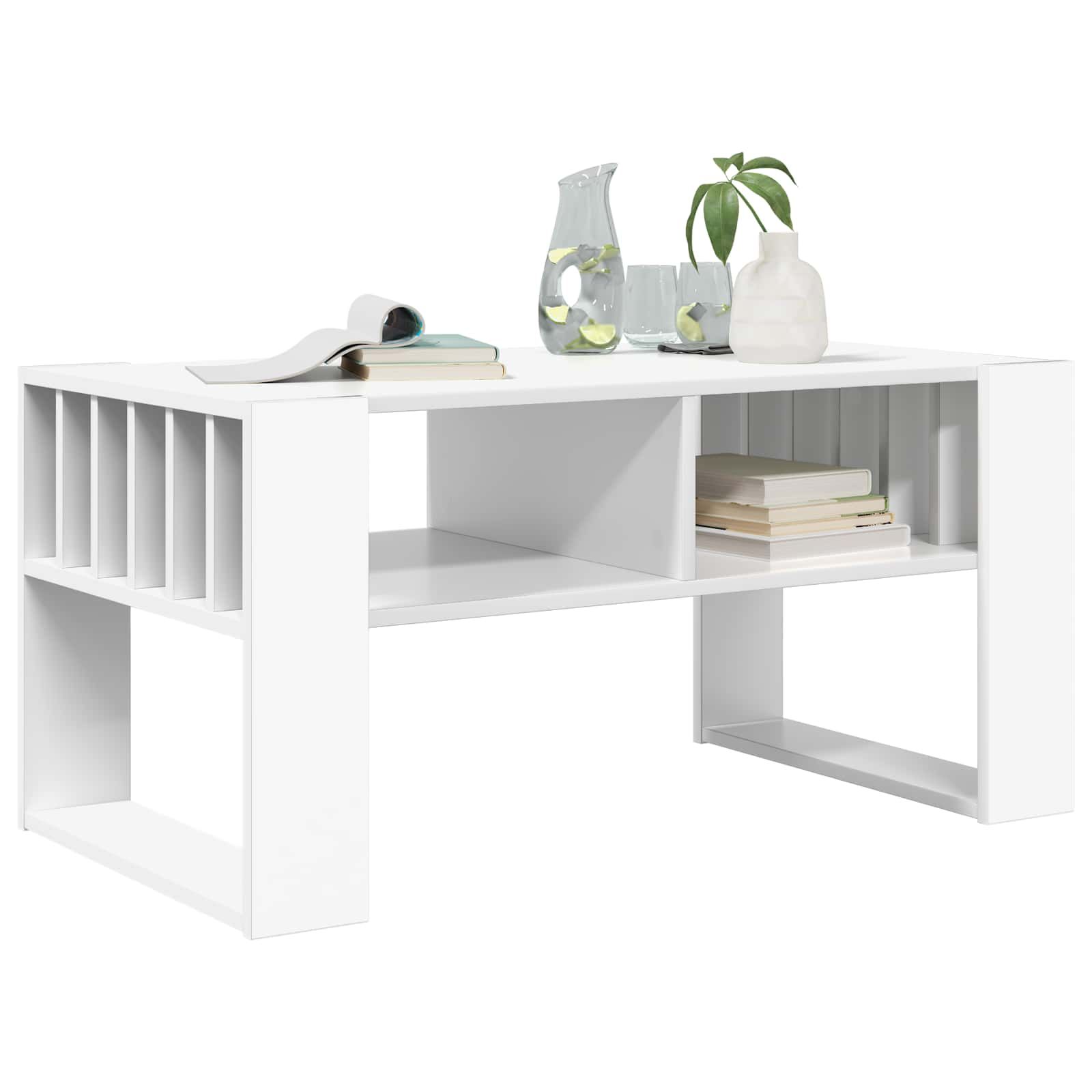 vidaXL Couchtisch Weiß 92 x 49,5 x 45 cm Holzwerkstoff