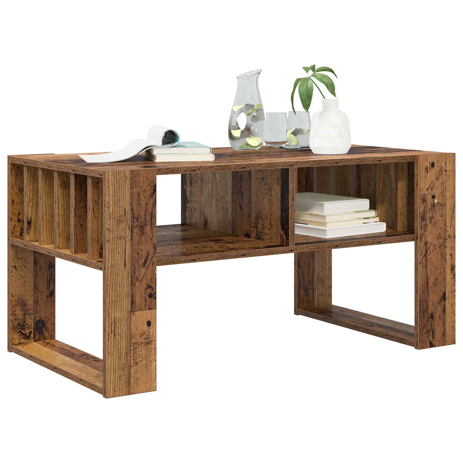 vidaXL Couchtisch Altholz 92 x 49,5 x 45 cm Holzwerkstoff