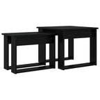vidaXL Kaffeetisch Set 2 pcs Schwarz Eichen-Optik Holzwerkstoff