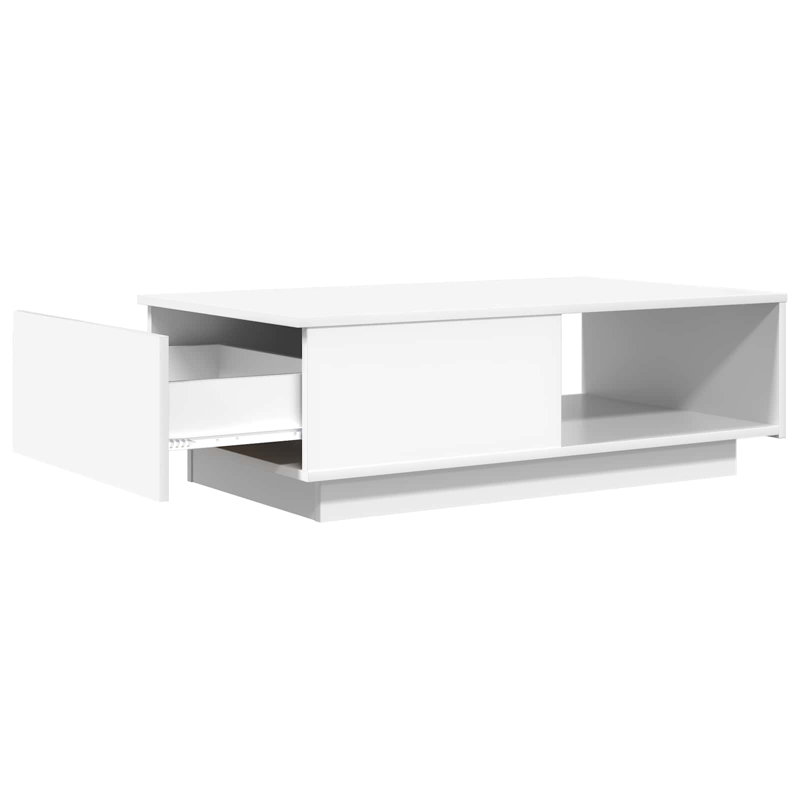 vidaXL Couchtisch mit Schubladen Weiß 95 x 55 x 31 cm Holzwerkstoff