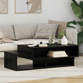 vidaXL Couchtisch Schwarz Eichen-Optik 105 x 50 x 32,5 cm