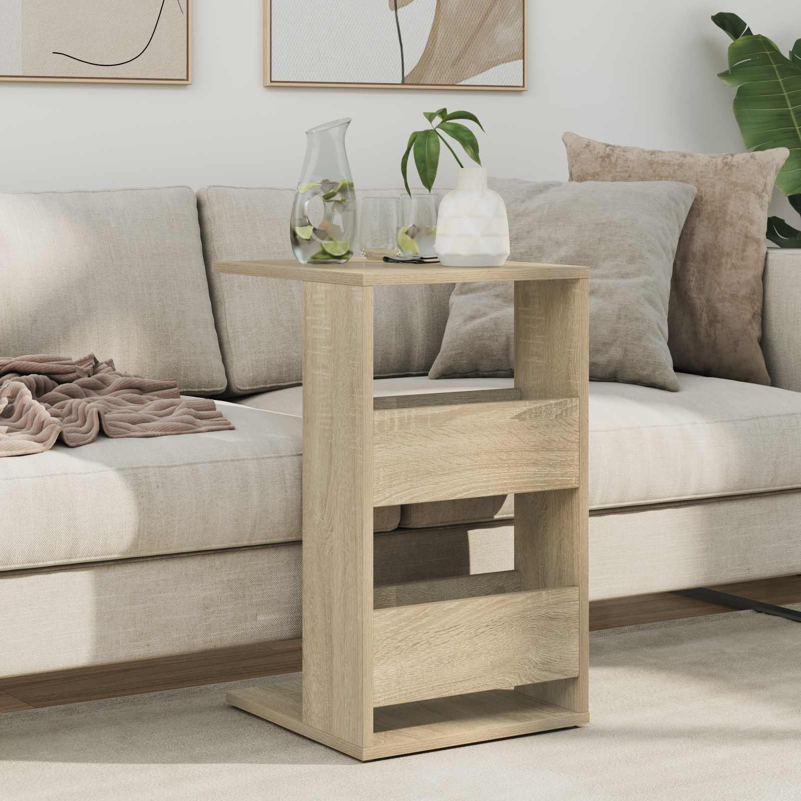 vidaXL Beistelltisch Sonoma-Eiche 40 x 35 x 60,5 cm Holzwerkstoff