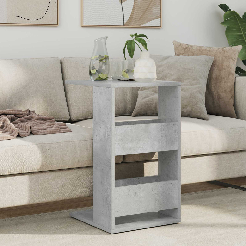 vidaXL Beistelltisch Beton Grau 40 x 35 x 60,5 cm Holzwerkstoff