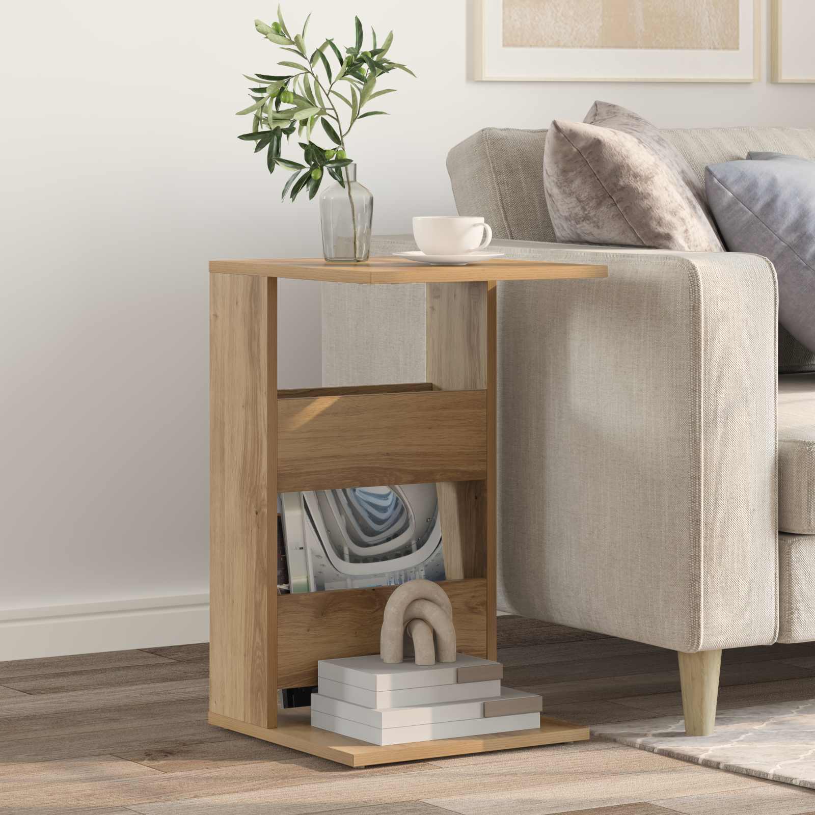 vidaXL Beistelltisch Artisan-Eiche 40 x 35 x 60,5 cm Holzwerkstoff