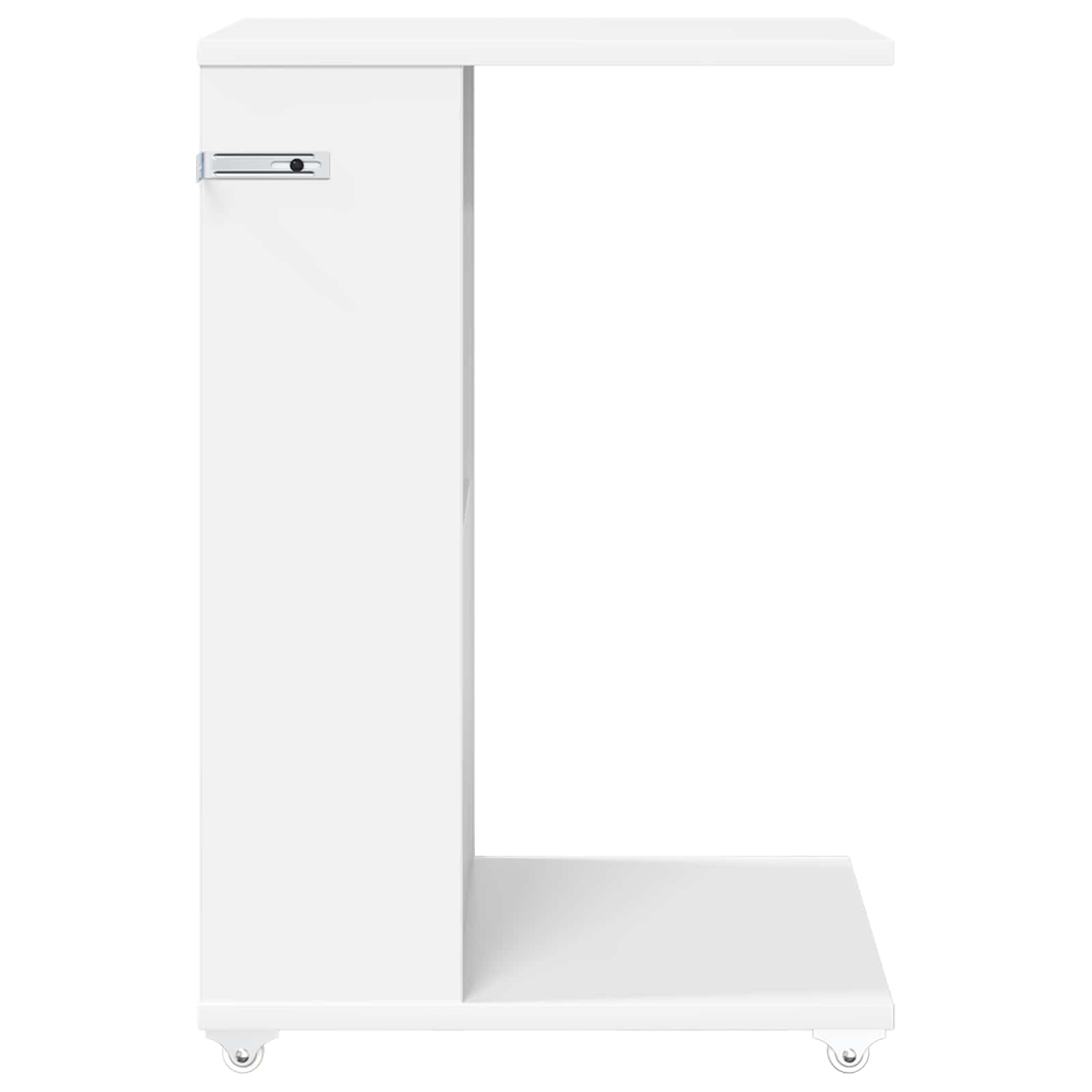 vidaXL Beistelltisch Mit Rad Weiß 40 x 35 x 60 cm Holzwerkstoff