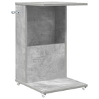 vidaXL Beistelltisch Mit Rad Beton Grau 40 x 35 x 60 cm Holzwerkstoff