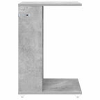 vidaXL Beistelltisch Mit Rad Beton Grau 40 x 35 x 60 cm Holzwerkstoff