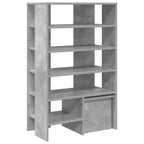 vidaXL Schuhschrank mit Regal 2 pcs Beton Grau Holzwerkstoff