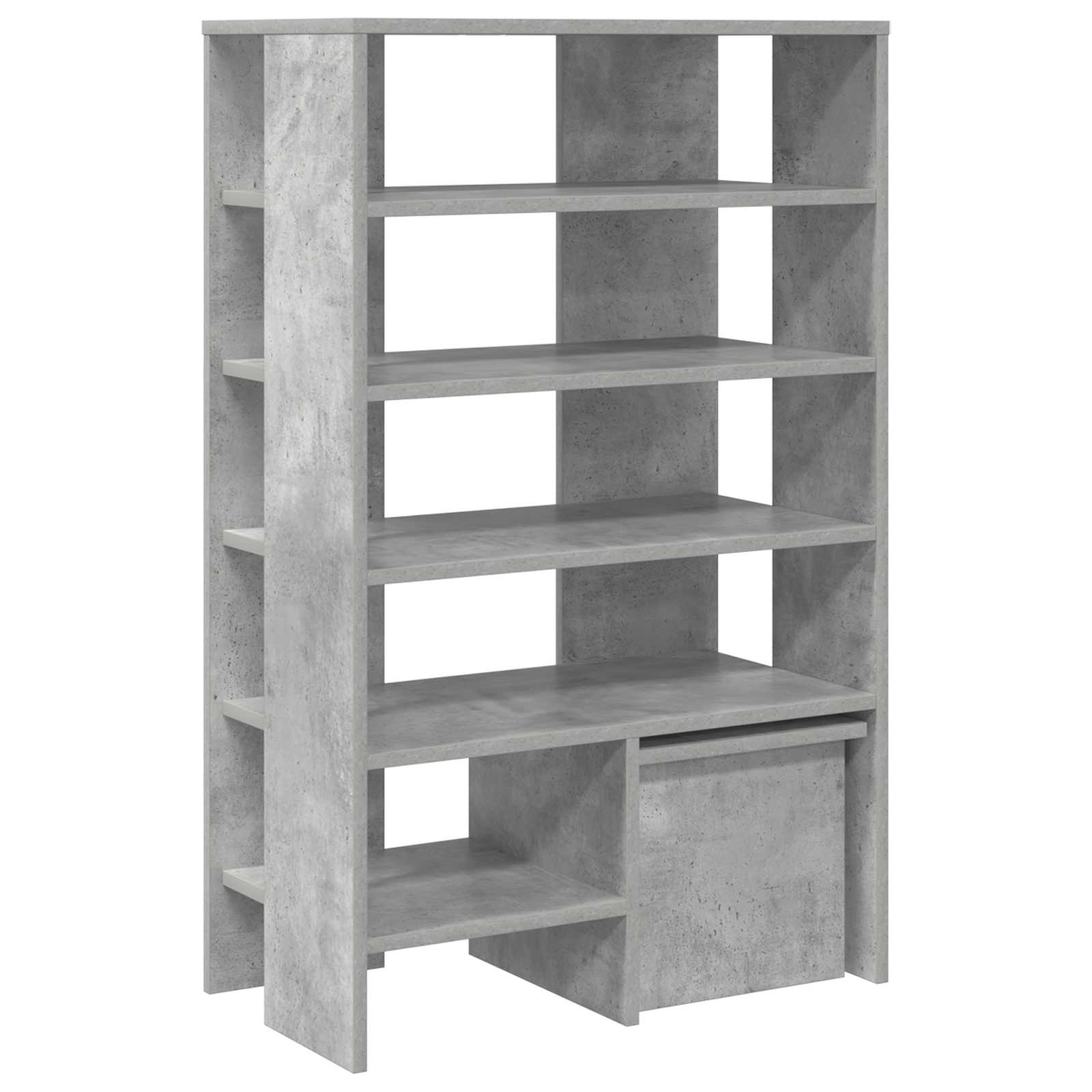 vidaXL Schuhschrank mit Regal 2 pcs Beton Grau Holzwerkstoff