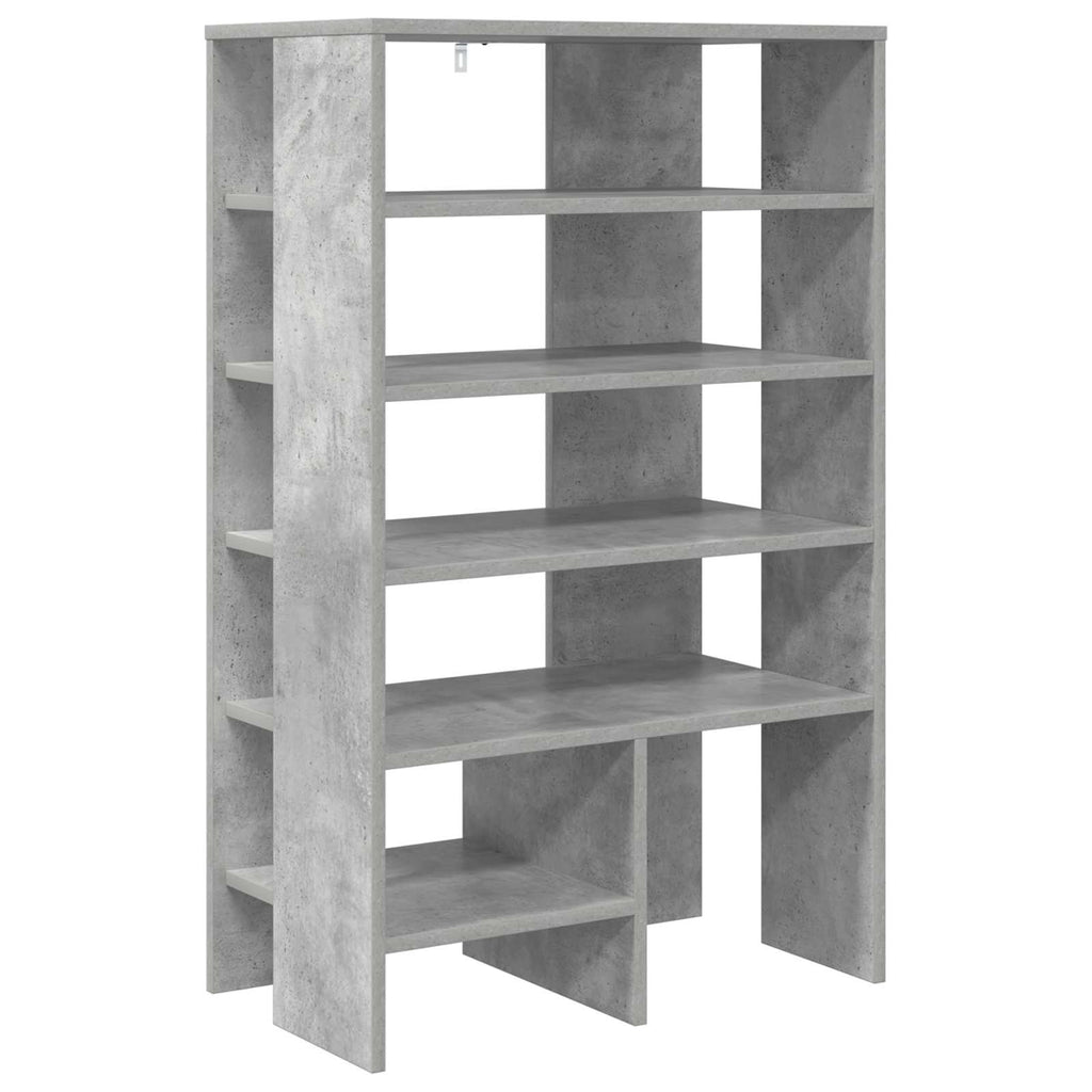 vidaXL Schuhschrank mit Regal 2 pcs Beton Grau Holzwerkstoff