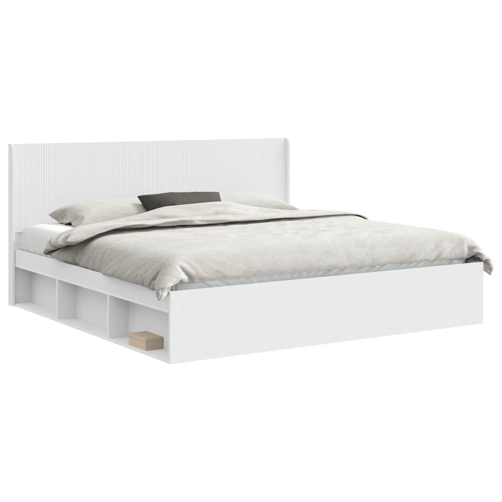 vidaXL Bettgestell mit Stauraum und Kopfteil 3 pcs Holzwerkstoff