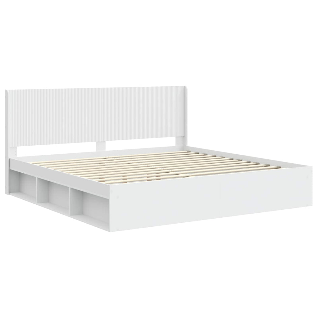 vidaXL Bettgestell mit Stauraum und Kopfteil 3 pcs Holzwerkstoff
