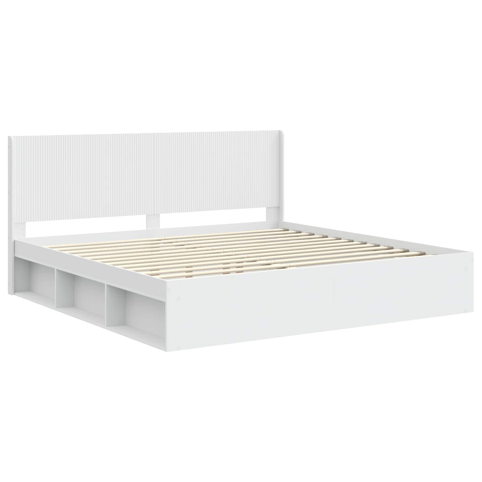 vidaXL Bettgestell mit Stauraum und Kopfteil 3 pcs Holzwerkstoff