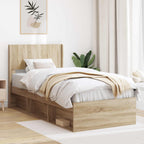 vidaXL Bettgestell mit Stauraum und Kopfteil 3 pcs Holzwerkstoff