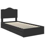 vidaXL Aufbewahrungsbett Verstellbar Schwarz 70 x 190 cm Holzwerkstoff