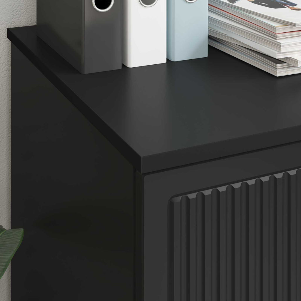 vidaXL Schreibtisch Schwarz Holzwerkstoff 142,5 x 50 x 75 cm