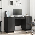 vidaXL Schreibtisch Schwarz Holzwerkstoff 142,5 x 50 x 75 cm