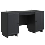 vidaXL Schreibtisch Schwarz Holzwerkstoff 142,5 x 50 x 75 cm