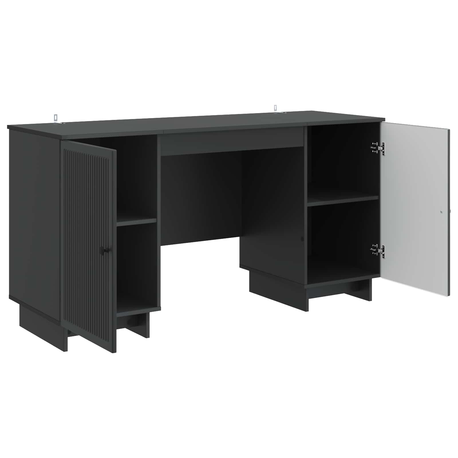 vidaXL Schreibtisch Schwarz Holzwerkstoff 142,5 x 50 x 75 cm