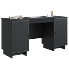 vidaXL Schreibtisch Schwarz Holzwerkstoff 142,5 x 50 x 75 cm