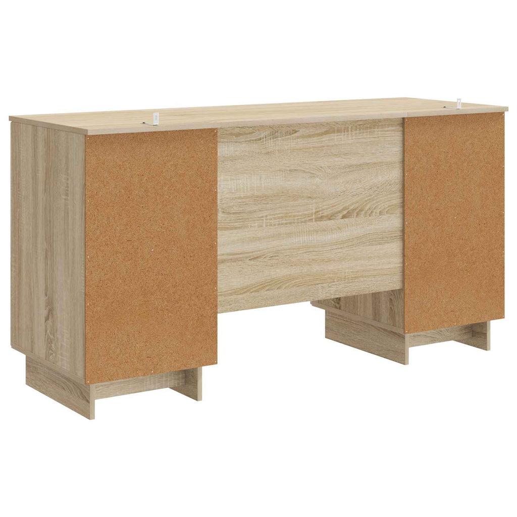 vidaXL Schreibtisch Sonoma-Eiche Holzwerkstoff 142,5 x 50 x 75 cm