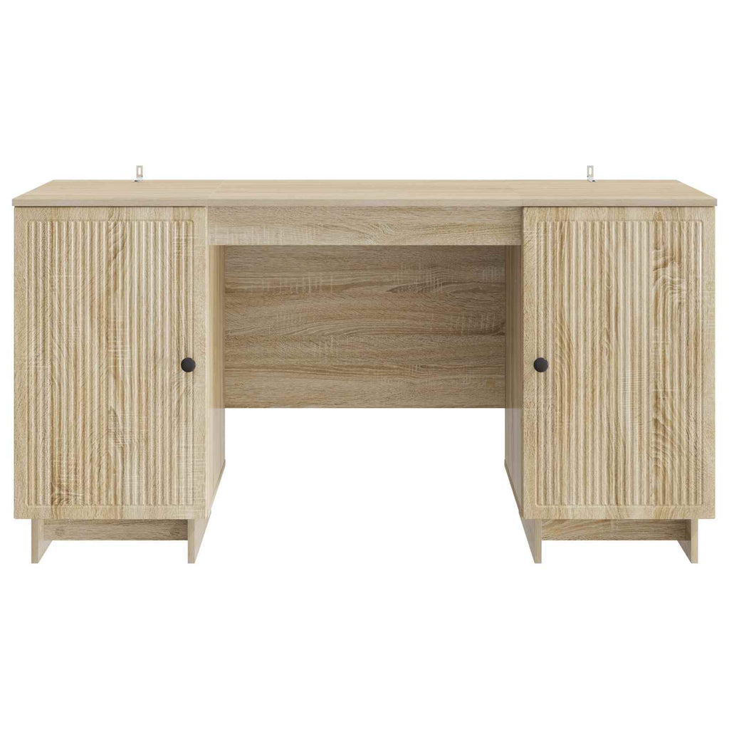 vidaXL Schreibtisch Sonoma-Eiche Holzwerkstoff 142,5 x 50 x 75 cm