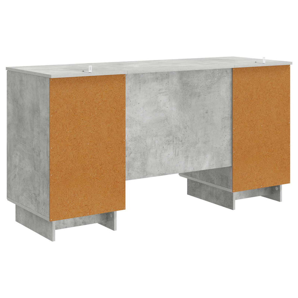 vidaXL Schreibtisch Betongrau Holzwerkstoff 142,5 x 50 x 75 cm