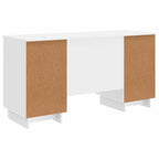 vidaXL Schreibtisch Hochglanz Weiß Holzwerkstoff 142,5 x 50 x 75 cm