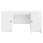 vidaXL Schreibtisch Hochglanz Weiß Holzwerkstoff 142,5 x 50 x 75 cm