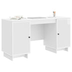 vidaXL Schreibtisch Hochglanz Weiß Holzwerkstoff 142,5 x 50 x 75 cm