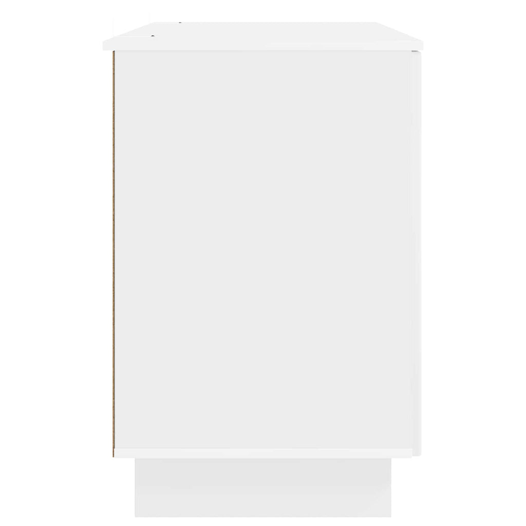 vidaXL Schreibtisch Hochglanz Weiß Holzwerkstoff 142,5 x 50 x 75 cm