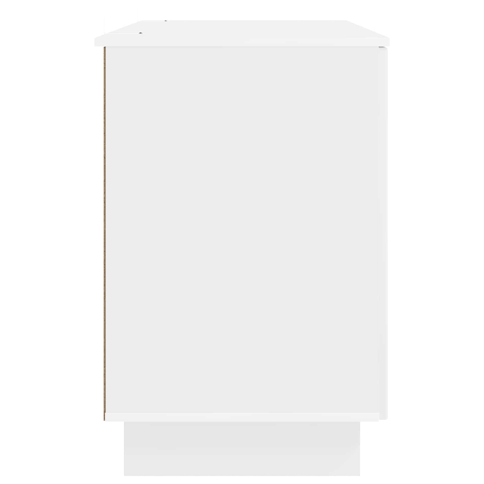 vidaXL Schreibtisch Hochglanz Weiß Holzwerkstoff 142,5 x 50 x 75 cm