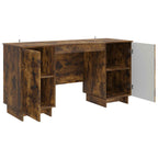 vidaXL Schreibtisch Geräucherte Eiche Holzwerkstoff 142,5 x 50 x 75 cm