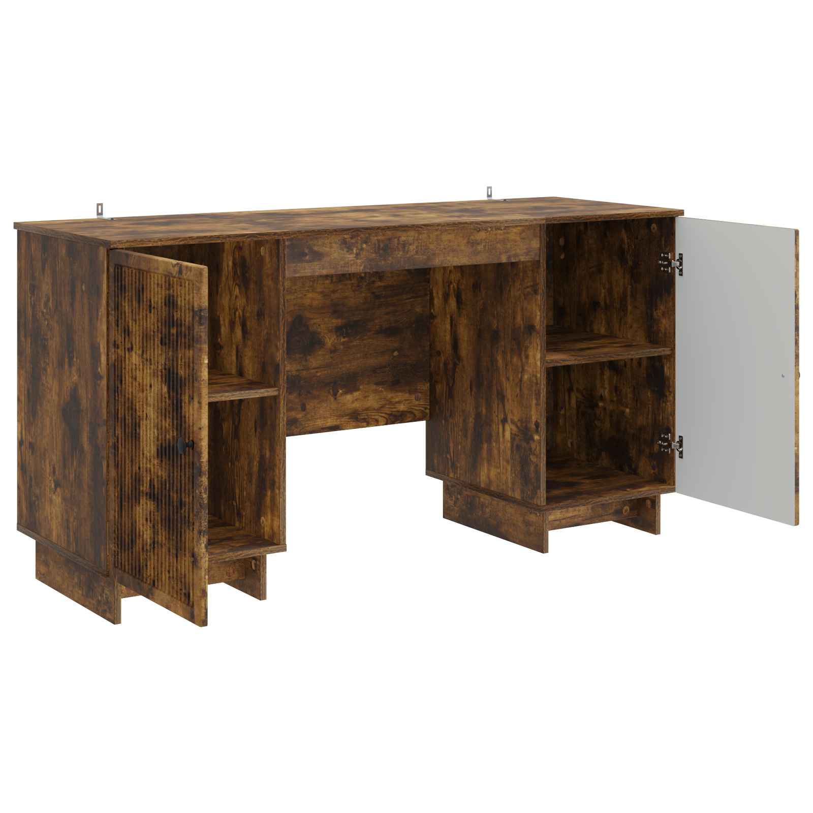 vidaXL Schreibtisch Geräucherte Eiche Holzwerkstoff 142,5 x 50 x 75 cm