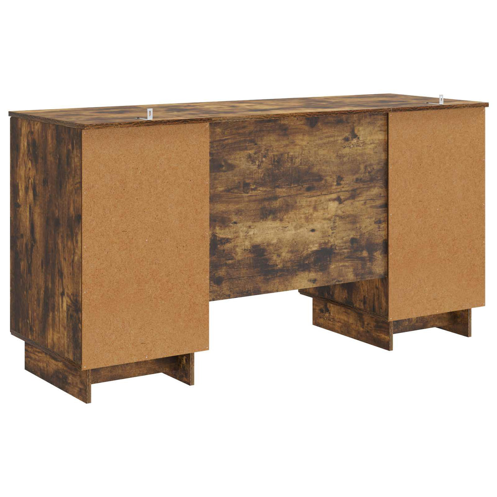vidaXL Schreibtisch Geräucherte Eiche Holzwerkstoff 142,5 x 50 x 75 cm