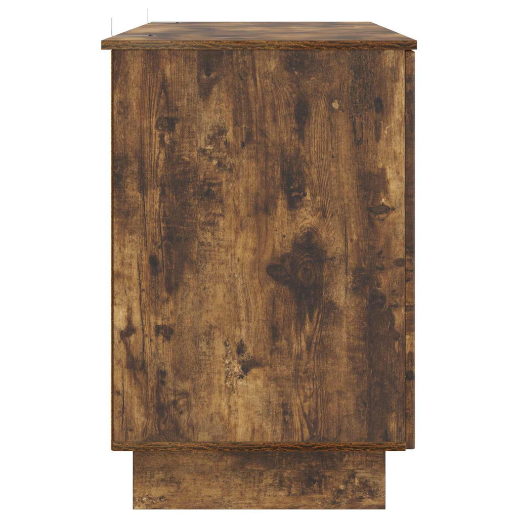 vidaXL Schreibtisch Geräucherte Eiche Holzwerkstoff 142,5 x 50 x 75 cm