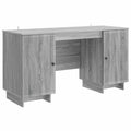 vidaXL Schreibtisch Grau Sonoma Holzwerkstoff 142,5 x 50 x 75 cm