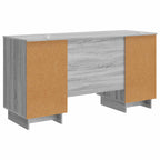 vidaXL Schreibtisch Grau Sonoma Holzwerkstoff 142,5 x 50 x 75 cm