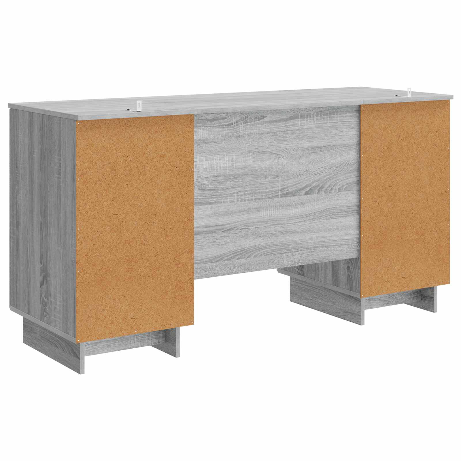 vidaXL Schreibtisch Grau Sonoma Holzwerkstoff 142,5 x 50 x 75 cm