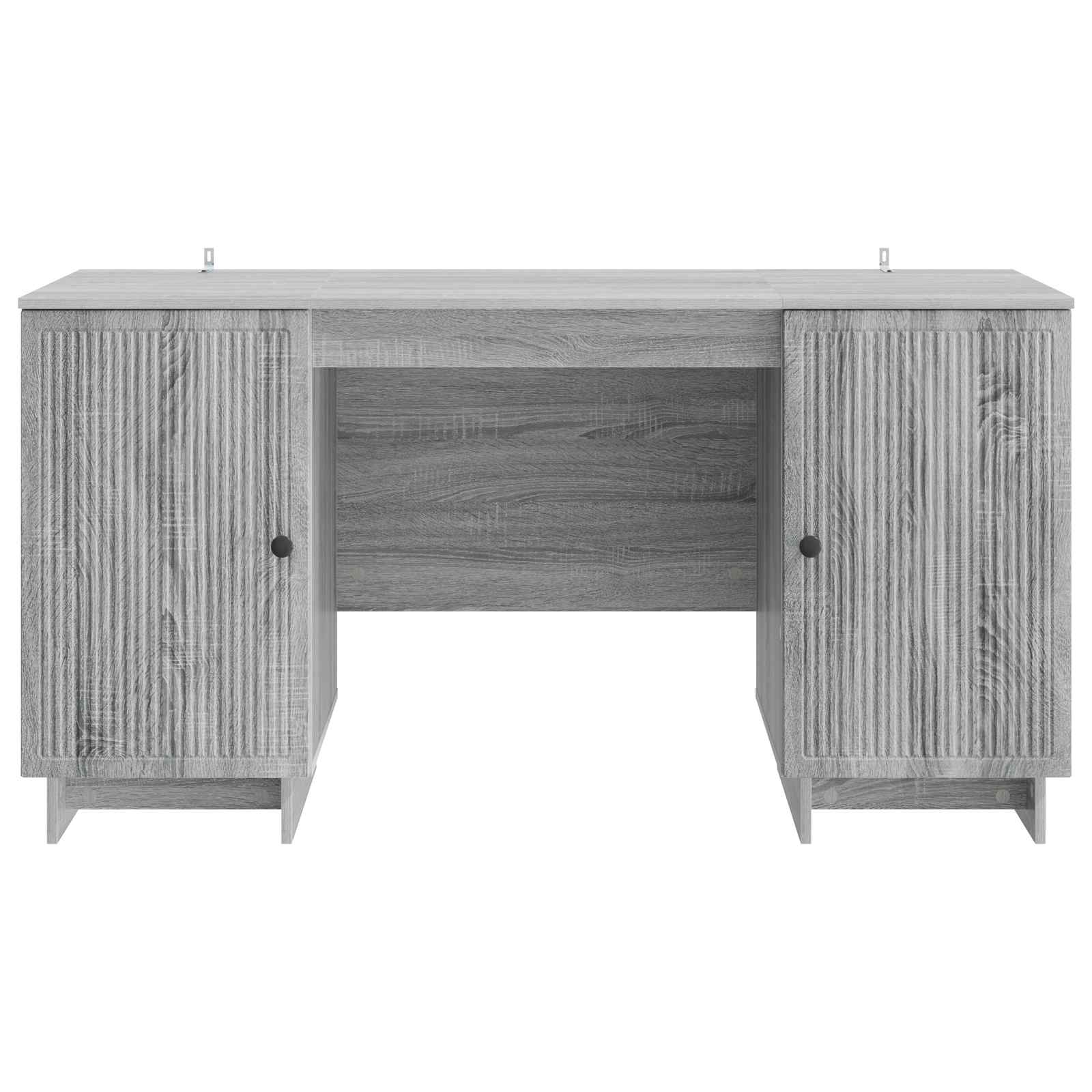 vidaXL Schreibtisch Grau Sonoma Holzwerkstoff 142,5 x 50 x 75 cm