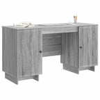 vidaXL Schreibtisch Grau Sonoma Holzwerkstoff 142,5 x 50 x 75 cm