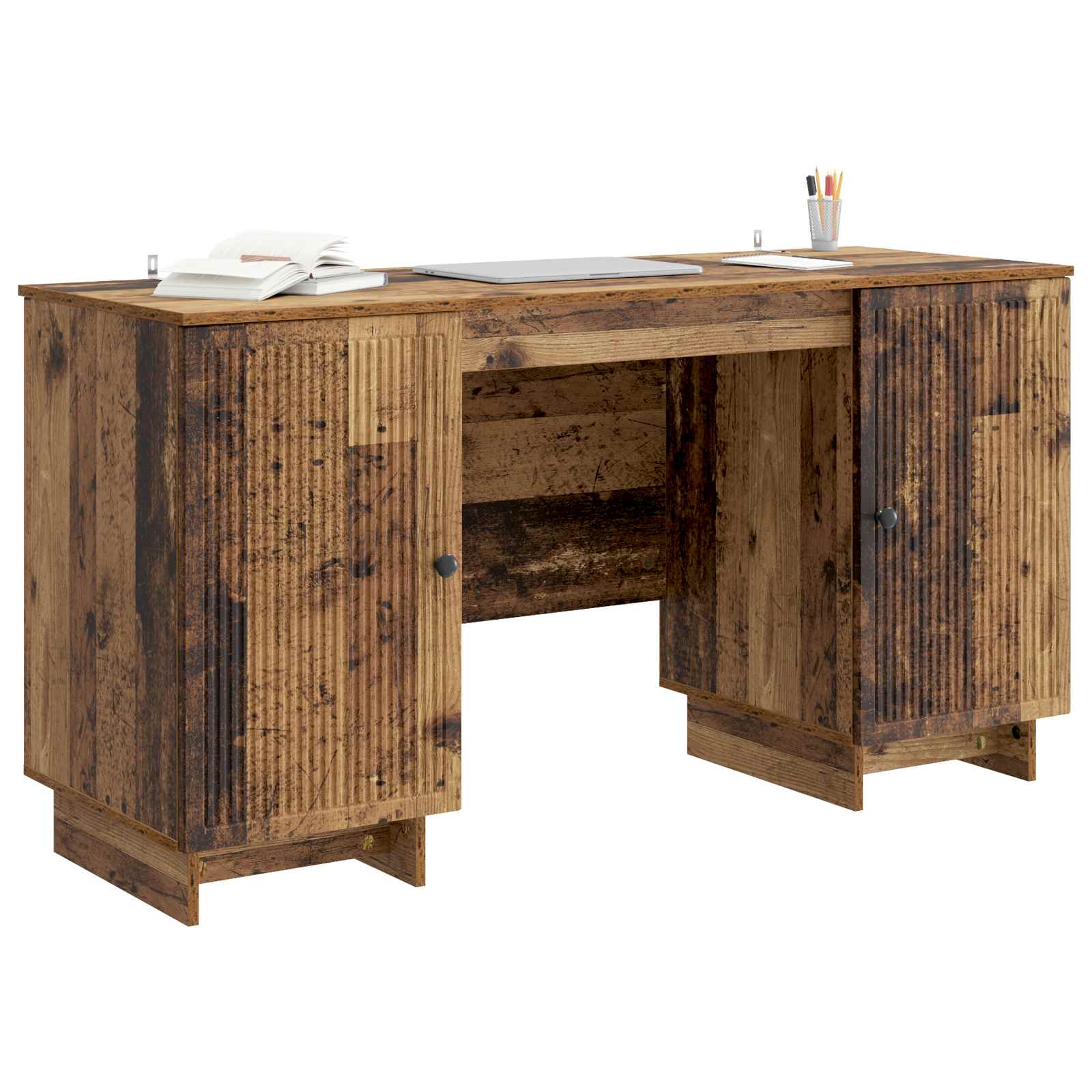vidaXL Schreibtisch Altholz Holzwerkstoff 142,5 x 50 x 75 cm