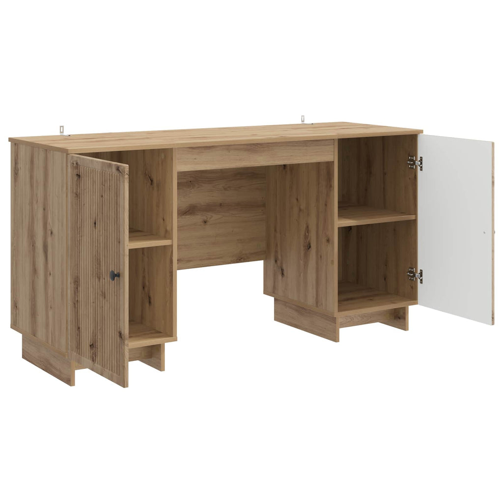 vidaXL Schreibtisch Artisan-Eiche Holzwerkstoff 142,5 x 50 x 75 cm